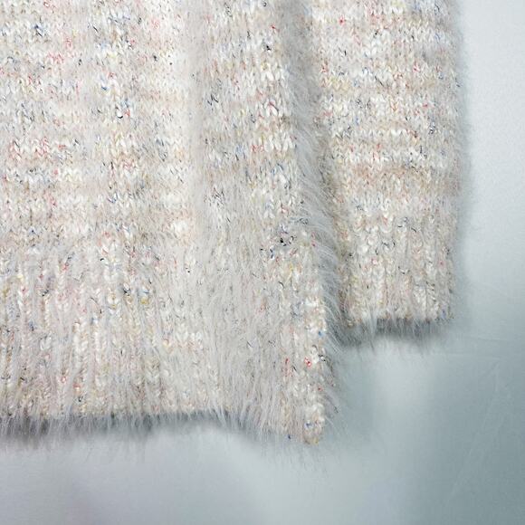 Lou & Grey Medium Light Pink Blush Eyelash Fuzzy Tunic Sweater Speckled Textured - Picture 7 of 9